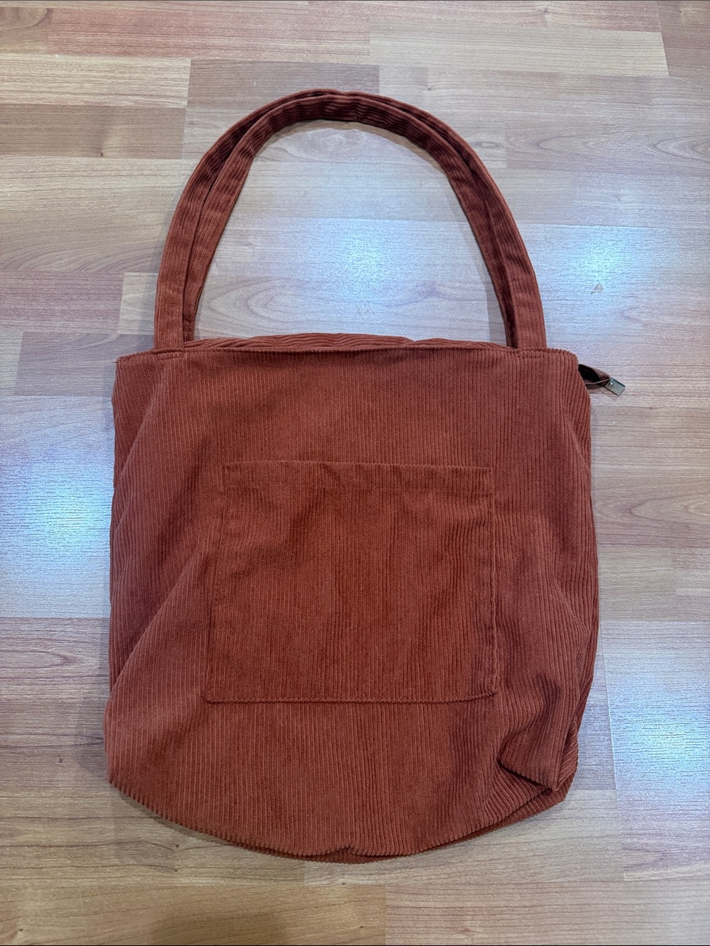 Rust Corduroy Tote Bag